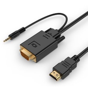 Adapter HDMI til VGA mini Jack 1,8 m sort