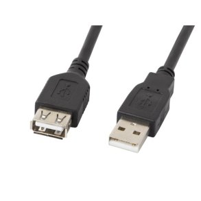 Forl�ngerkabel USB 2.0 AM-AF sort 1.8M