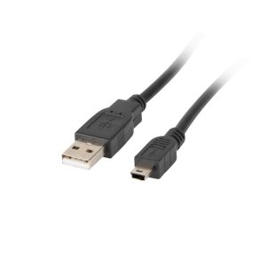 Kabel USB 2.0 mini AM-BM5P 1.8M sort