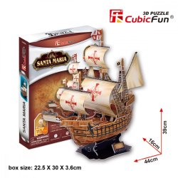PUZZLE 3D sejlskib Santa Maria