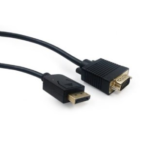 Kabel DisplayPort VGA 1,8m sort