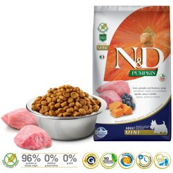 FARMINA N&D Pumpkin Lamb&Blueberry Mini Adult  - trfoder til hunde - 7 kg