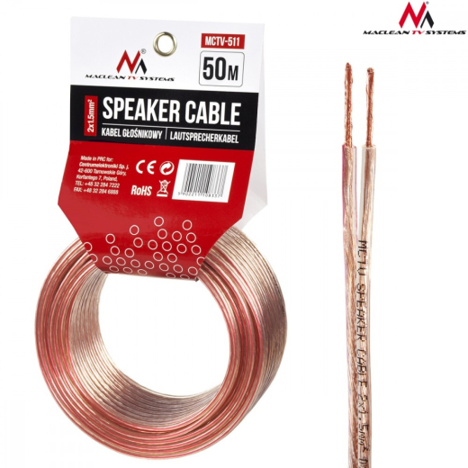 H�jttalerkabel 50m MCTV-511 2x1.5mm2