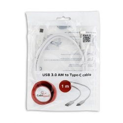 USB Kabel 3.0 C AM/CM 1m/hvid
