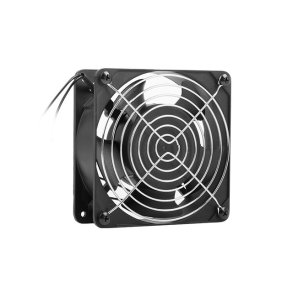 Ventilator til 19 v�gmonteret kabinet 230V 120x120x38mm sort