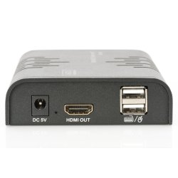 Forl�ngerkabel/KVM Extender (HDMI + USB) op til 120m UTP eller IP snoet par UTP eller IP, FHD 3D (s�t)