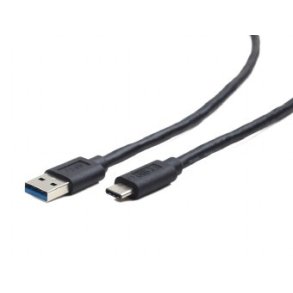 USB 3.0 type C kabel AM/CM/0.5m/sort