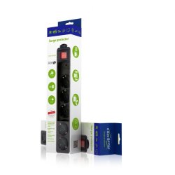 Oversp�ndingsbeskytter 5 X tysk stik/3m