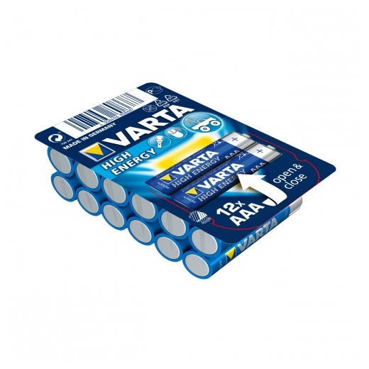 Alkaline batterier VARTA R3 (AAA) 12 stk HIGH ENERGY
