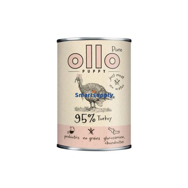 OLLO Puppy Pure Kalkun - vdfoder til hunde - 850 g