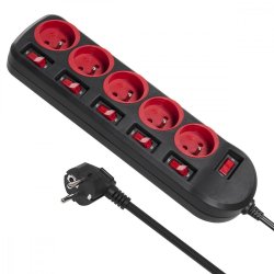 Str�mskinne MCE204 5 stik med kontakter