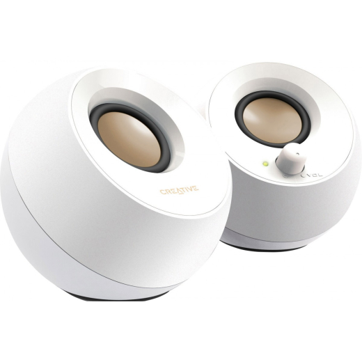 Lydsystem Creative Pebble USB hvid