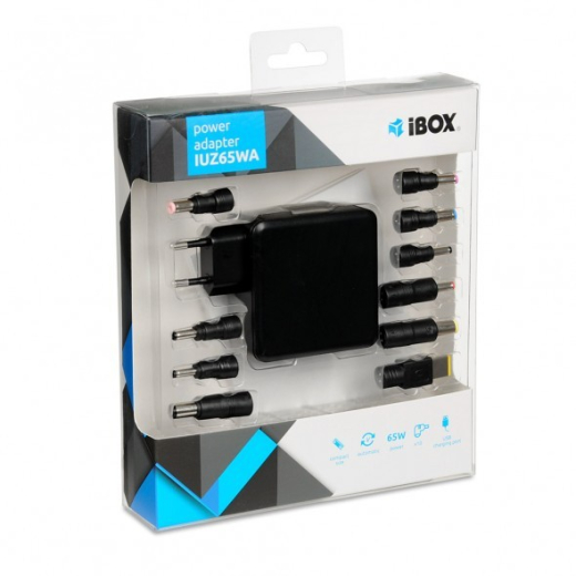 Notebook str�madapter universal IUZ65WA 65W automatisk