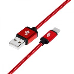 USB - USB C kabel 1,5 m ruby tape