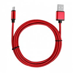 USB - USB C kabel 1,5 m ruby tape
