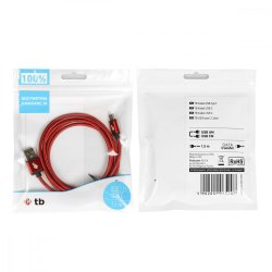 USB - USB C kabel 1,5 m ruby tape