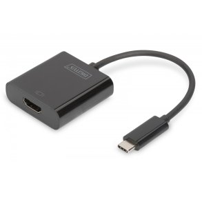 Grafikadapter, HDMI 4K 30Hz UHD til USB 3.1 Type C, med lyd, sort, l�ngde 15cm