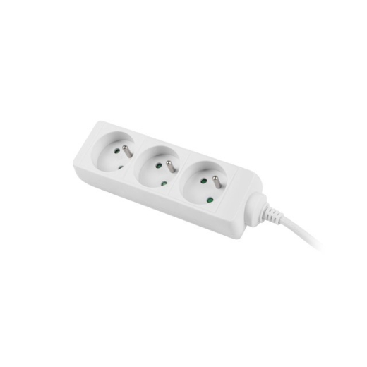 Str�mfordeler 1,5m hvid 3xFR, fuld CU