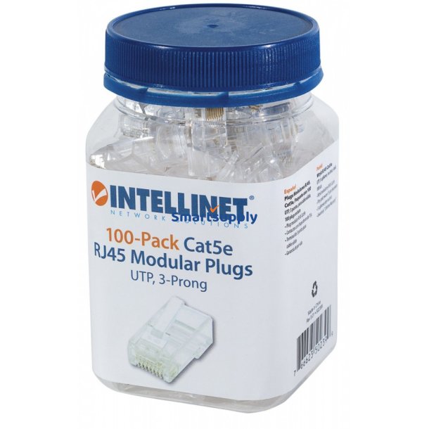 Modulstik RJ45 UTP til solid 8p8c Cat.5e 100stk