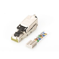 Connector til samling Ethernet RJ45 cat.6a AWG 22-27, 10 GBit Ethernet, PoE +