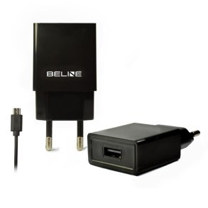 Rejselader USB + microUSB 1A sort