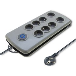 Oversp�ndingsbeskytter Quick Switch 8 stik 2,5m gr�