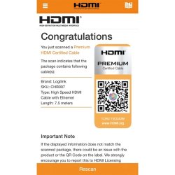 Premium HDMI kabel til Ultra HD, 7.5m