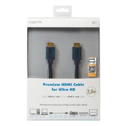 Premium HDMI kabel til Ultra HD, 7.5m