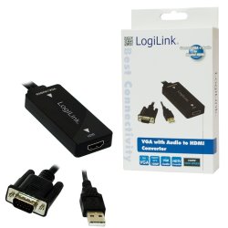 VGA med lyd til HDMI-konverter