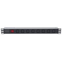 Str�mfordeler rack 19 1U 110V-250V/10A 8x C13