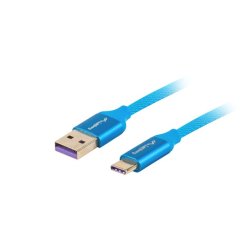Kabel USB CM - AM 2.0 1m bl� 5A, fuld kobber