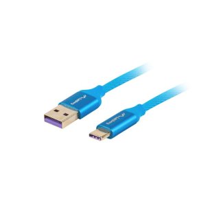 Kabel USB CM - AM 2.0 1m bl� 5A, fuld kobber