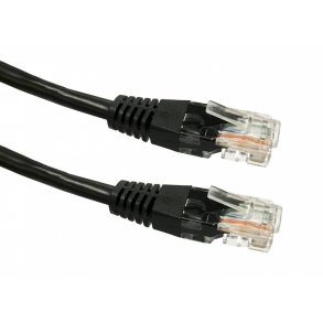 Kabel Patchcord cat. 6 RJ45 UTP 1m sort