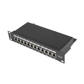 Patch Panel 12 Port 1U 10'' cat.5e sort