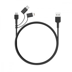CB-BAL5 3i1 hurtig flettet Quick Charge micro USB | USB C | Lightning | 1.2m