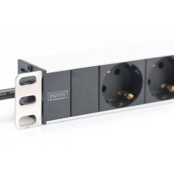 Str�mfordeler PDU 19 tommer, 1U, 8 stik, str�m: 16A, 4000W, aluminium, 2m