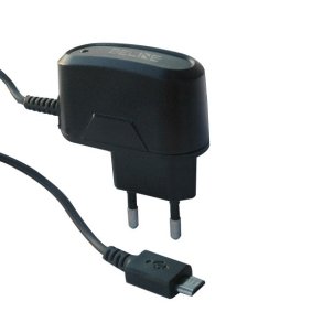 Rejseoplader microUSB 1A sort