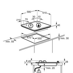 Gasblus EGG6407K glas