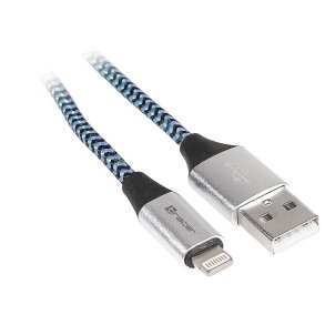 Kabel USB 2.0 iPhone AM lightning 1,0m sort-bl�