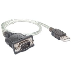 Manhattan Usb-A Til Seriel Konverterkabel, 45 cm, Han Til Han, Seriel/Rs232/Com/Db9