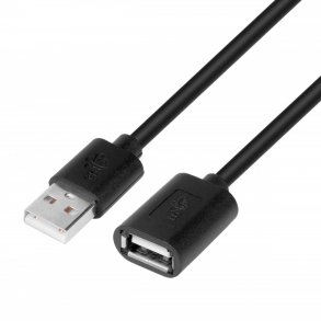 Forl�ngerledning USB AM-AF 1.8 m sort