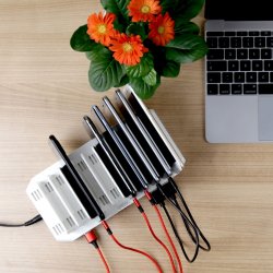 Opladerstation 10xUSB; 96W; 2xQC3.0; Y-2190A