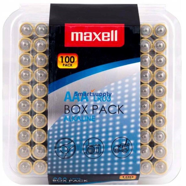 Maxell Alkaline Batteri Lr03 Aaa 1,5V 100 Stk