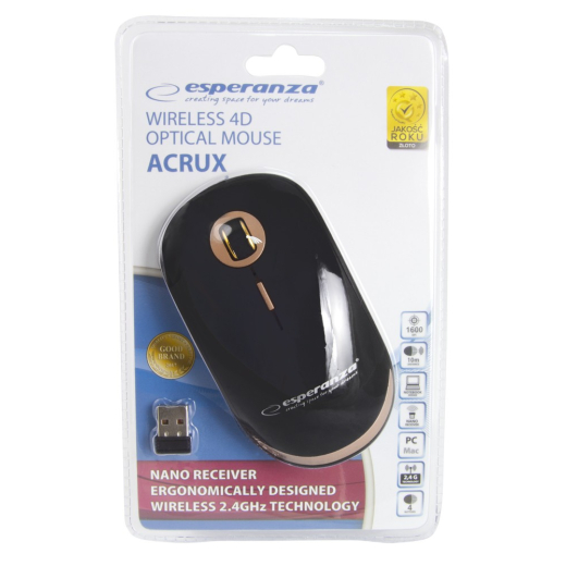 Tr�dl�s optisk mus USB Acrux