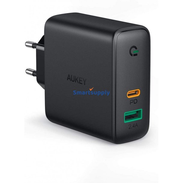 PA-D3 V�goplader 2xUSB Power Delivery (1xUSB+1xUSB C) 5.4A 60W Dynamic Detect