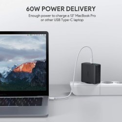 PA-D3 V�goplader 2xUSB Power Delivery (1xUSB+1xUSB C) 5.4A 60W Dynamic Detect