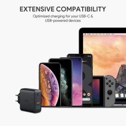 PA-D3 V�goplader 2xUSB Power Delivery (1xUSB+1xUSB C) 5.4A 60W Dynamic Detect