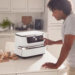 Ninja AF500EUWH frituregryde Dobbelt 10,4 L Enkeltstende 2470 W Varmluftsteger Slv, Hvid