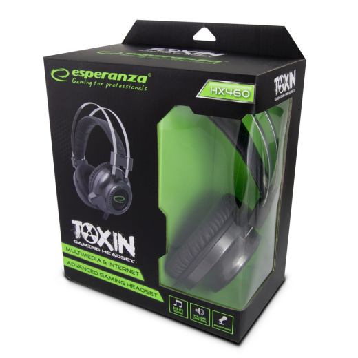 Stereo gaming headset med mikrofon toxin