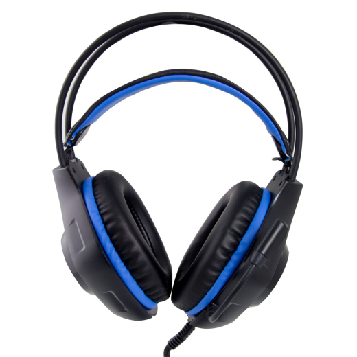 Gaming headset med mikrofon deathstrike blue